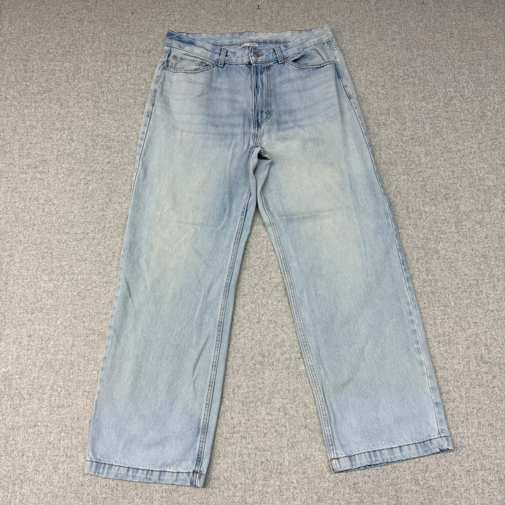 Original Use Jeans 34x32 Light Wash Blue Relaxed Fit Straight Leg Denim Men